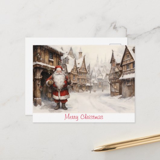  kerst briefkaart (Voorkant / Achterkant in situ)