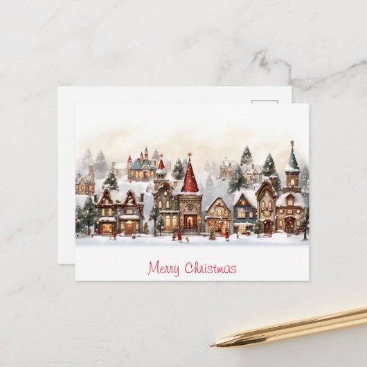  kerst briefkaart (Voorkant / Achterkant in situ)