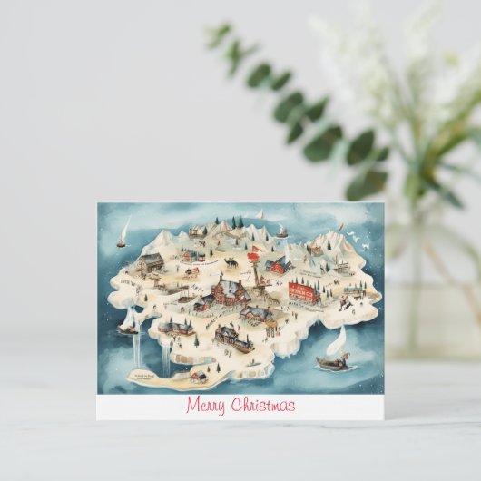  kerst briefkaart (Staand voorkant)