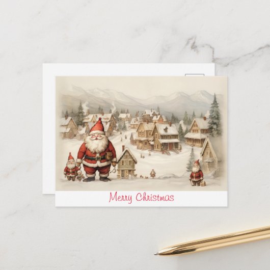 kerst briefkaart (Voorkant / Achterkant in situ)