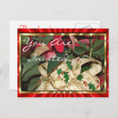 Kerst Briefkaart-aanpassen Uitnodiging Briefkaart (Voorkant / Achterkant)