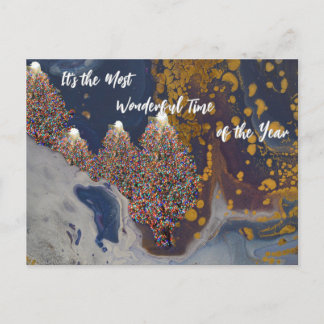 Kerst Briefkaart Abstracte Schilderij