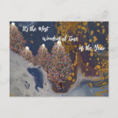 Kerst Briefkaart Abstracte Schilderij (Voorkant)