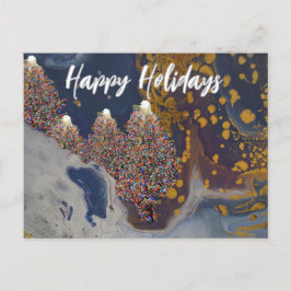 Kerst Briefkaart Abstracte Schilderij