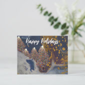 Kerst Briefkaart Abstracte Schilderij (Staand voorkant)