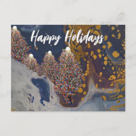 Kerst Briefkaart Abstracte Schilderij (Voorkant)