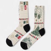 Kerst  Briefkaart Custom Crew Sock Sokken (Links)