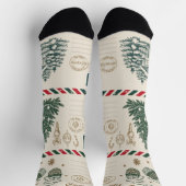 Kerst  Briefkaart Custom Crew Sock Sokken (Top)