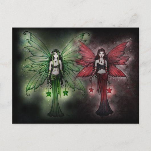 Kerst Briefkaart Fairy Sisters (Voorkant)