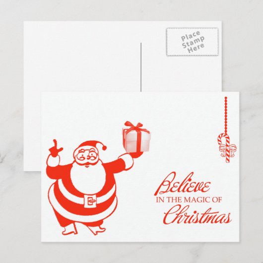 Kerst-Briefkaart Feestdagenkaart (Voorkant / Achterkant)