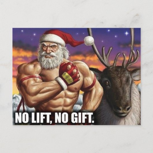 Kerst Briefkaart - Gym Motivatie (Voorkant)