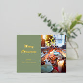 Kerst Briefkaart, Kerst Folie Kaart (Staand Voorkant)