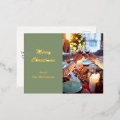 Kerst Briefkaart, Kerst Folie Kaart (Voorkant / Achterkant)