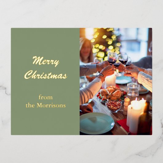 Kerst Briefkaart, Kerst Folie Kaart (Voorkant)