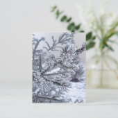 Kerst Briefkaart, kerstboom onder de sneeuw Briefkaart (Staand voorkant)
