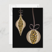 Kerst Briefkaart Leopard Print (Voorkant / Achterkant)