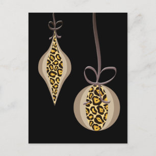 Kerst Briefkaart Leopard Print