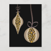 Kerst Briefkaart Leopard Print (Voorkant)