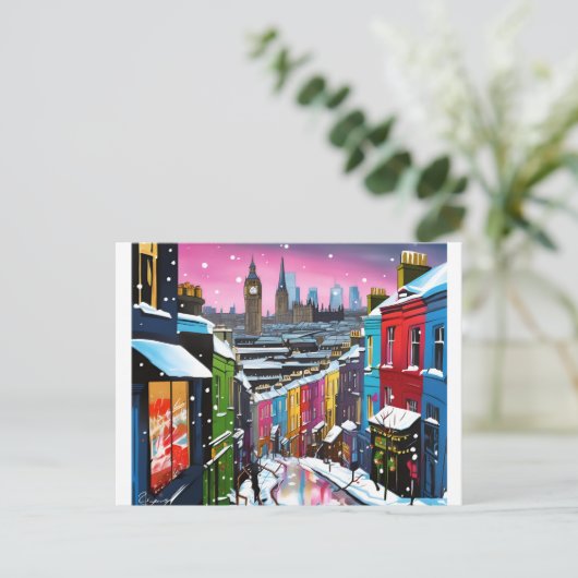 Kerst Briefkaart - Londen (Staand voorkant)