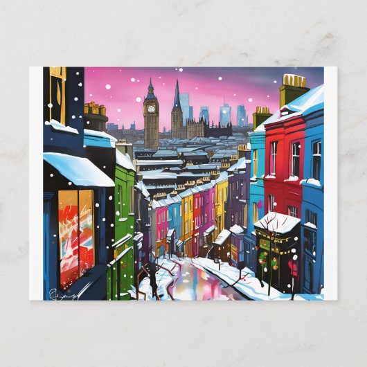 Kerst Briefkaart - Londen (Voorkant)