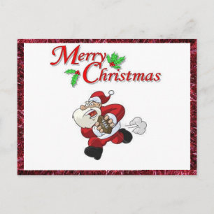 Kerst Briefkaart met Santa Spelen Football