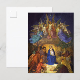 Kerst Briefkaart Nativiteit Religieus katholiek