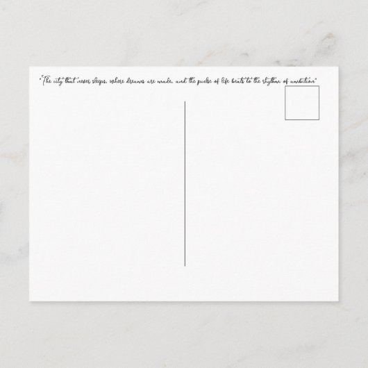 Kerst Briefkaart NYC - New York (Achterkant)