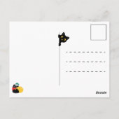 Kerst briefkaart schattige kat spelen huisdieren g (Achterkant)