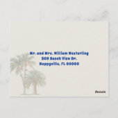 Kerst Briefkaart Tropische Camping Thema (Achterkant)