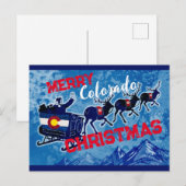 Kerst-briefkaart van Merry Colorado glitter Feestdagenkaart (Voorkant / Achterkant)