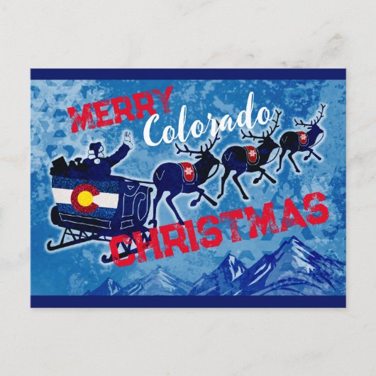 Kerst-briefkaart van Merry Colorado glitter Feestdagenkaart (Voorkant)