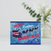 Kerst-briefkaart van Merry Hawaii Feestdagenkaart (Staand voorkant)