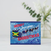 Kerst-briefkaart van Merry Jamaica Feestdagenkaart (Staand voorkant)