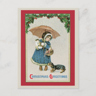 Kerst Briefkaart: Vintage Kerst Briefkaart