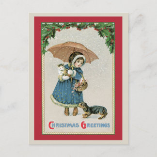 Kerst Briefkaart: Vintage Kerst Briefkaart