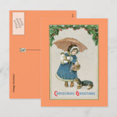 Kerst Briefkaart: Vintage Kerst Briefkaart (Voorkant / Achterkant)