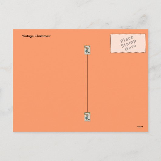 Kerst Briefkaart: Vintage Kerst Briefkaart (Achterkant)