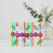 Kerst Briefkaarten Geloven Sneeuwman (Staand voorkant)