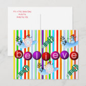 Kerst Briefkaarten Geloven Sneeuwman (Voorkant / Achterkant)