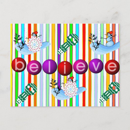 Kerst Briefkaarten Geloven Sneeuwman (Voorkant)