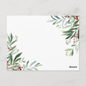 Kerst Bright Vakantie Geboorteaankondiging Briefkaart (Achterkant)