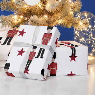 Kerst Britse Speelgoed Soldiers Stars Cadeaupapier