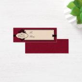 Kerst Brocade Red Gift Label Mini Visitekaartjes (Bureau)