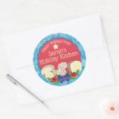 Kerst brood kaneel uit de keuken van ronde sticker (Envelop)