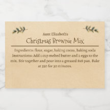 Kerst Brownie Bakmix Gepersonaliseerd Eenvoudig