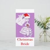 Kerst Bruid Feestdagenkaart (Staand voorkant)