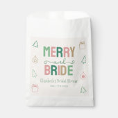 Kerst & Bruid Kerstelijke Bruiloft Feest Bedankzakje (Voorkant)