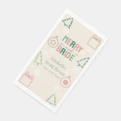 Kerst & Bruid Kerstelijke Bruiloftssalon Servet (Hoek)