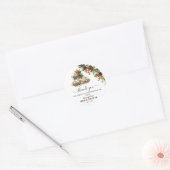 Kerst Bruids Brunch Thee Party Welkom Ronde Sticker (Envelop)