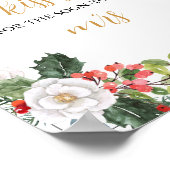 Kerst Bruids douche hoeveel kussen spel Poster (Hoek)